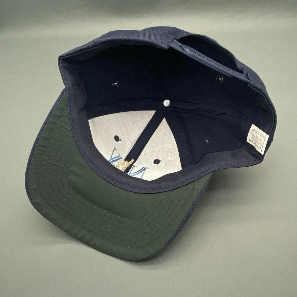 Vintage Statue Of Liberty New York‎ City Nylon Navy Snapback Hat